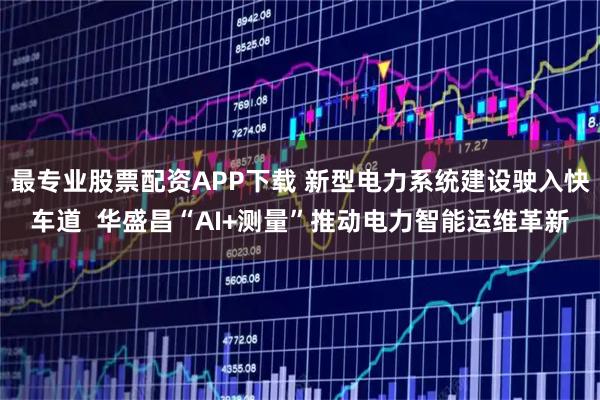 最专业股票配资APP下载 新型电力系统建设驶入快车道  华盛昌“AI+测量”推动电力智能运维革新