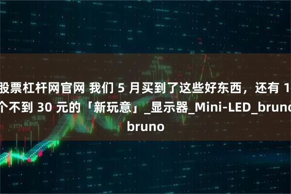 股票杠杆网官网 我们 5 月买到了这些好东西,还有 1 个不到 30 元的「新玩意」_显示器_Mini-LED_bruno